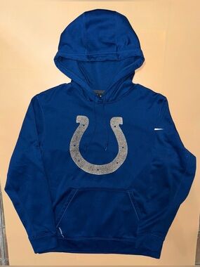 Nike Indianapolis Colts Therma-Fit Hoodie Men’s Medium Blue NFL Pullover